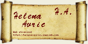 Helena Avrić vizit kartica